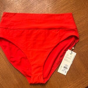 Calia High-Waist Red Bikini Bottoms - Women